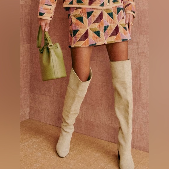 NWT Sézane Malia Skirt in Patchwork Stella Size 38/6 - Picture 2 of 11